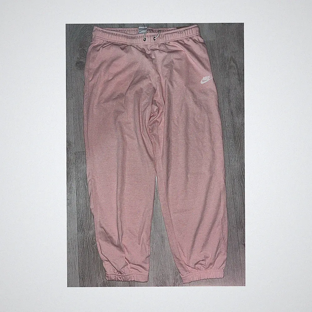 Nike Damen Jogginghose rosa M, Baumwolle, elastischer Bund, gerades Bein