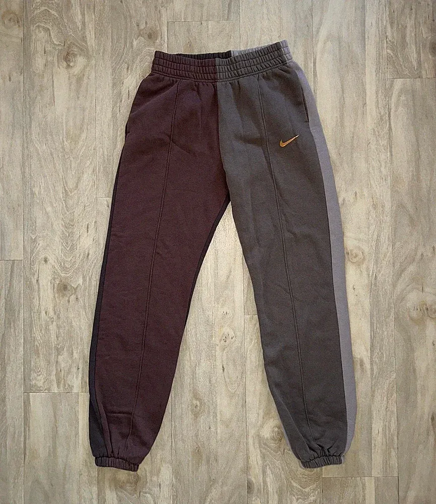 Nike Damen Jogginghose Schwarz/Grau XS Baumwolle elastischer Bund Tapered