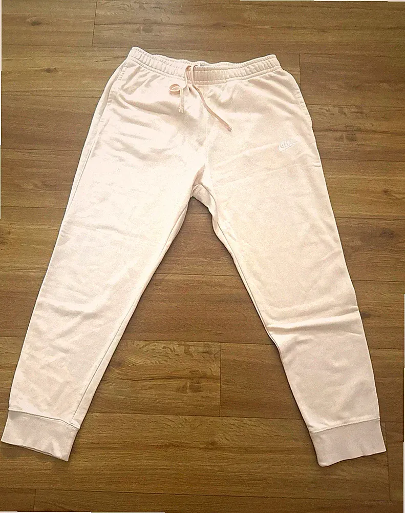 Nike Damen Jogginghose Weiß L Elastikbund Zugband für Fitness & Freizeit