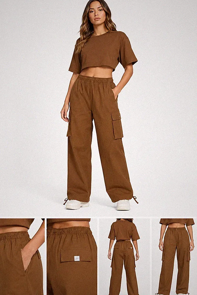 Nike Dance Cargo Jogginghose Damen Braun FV7520-281 Oversize Cargohose Gr. M