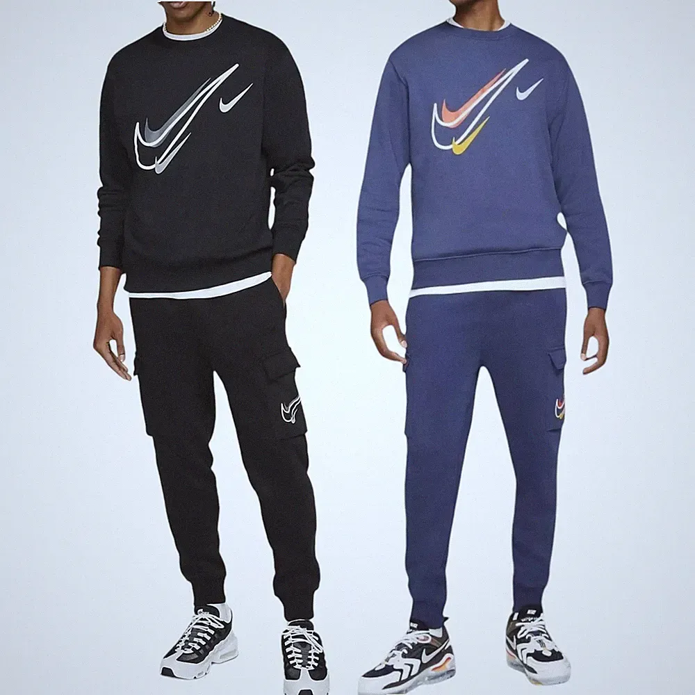 NIKE DQ3946 Herren Trainingsanzug Multi Swoosh Fleece Sweatshirt Cargo...
