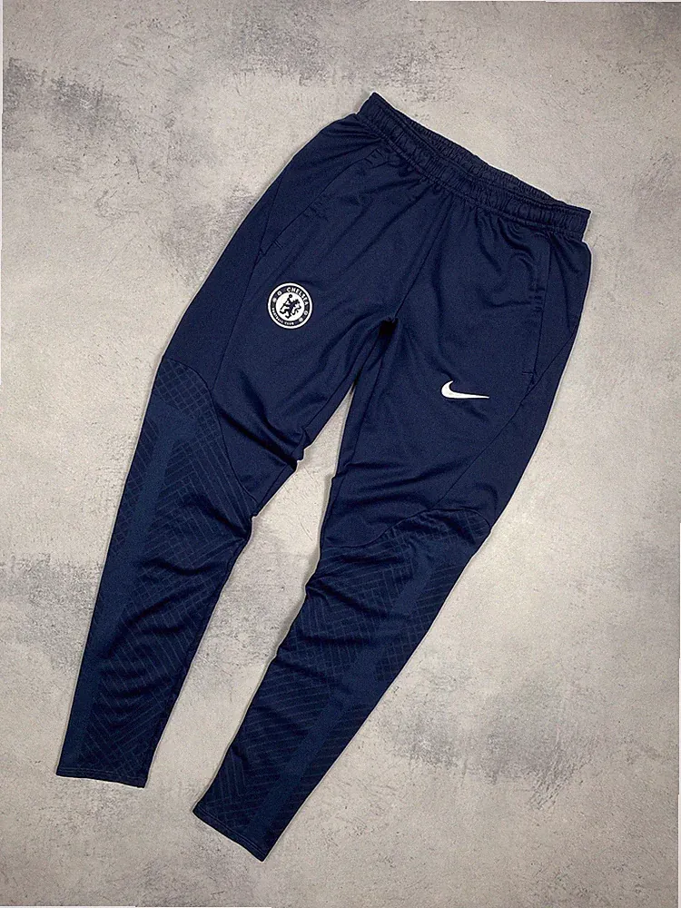 Nike Dri Fit Chelsea Football Club blau Training Jogginghose Hose Herren Größ...