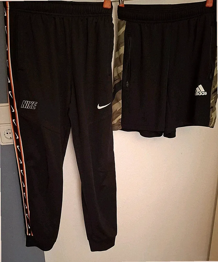 🌞 Nike Dri Fit Trainingshose Jogginghose Gr 146-152 + Adidas Shorts GEPFLEGT🌞