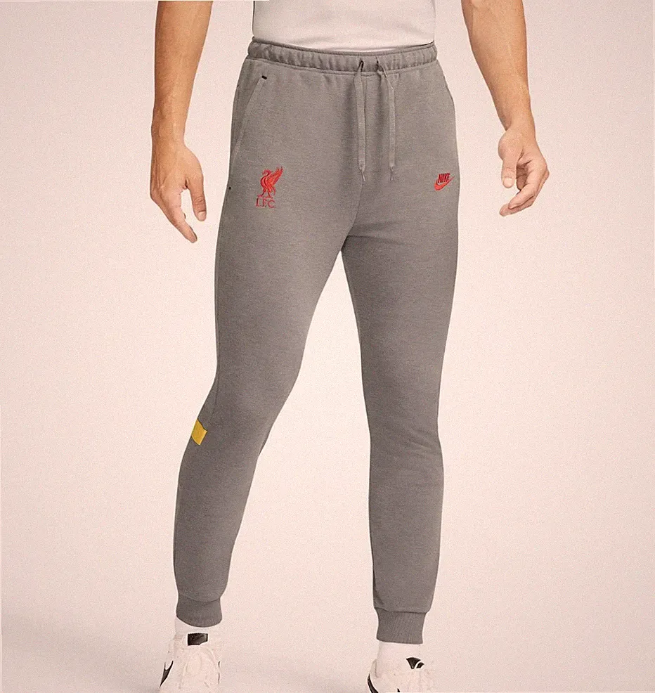 Nike FC Liverpool Herren Track Pants Jogginghose Hose Grau Rot Gelb Größe S Neu