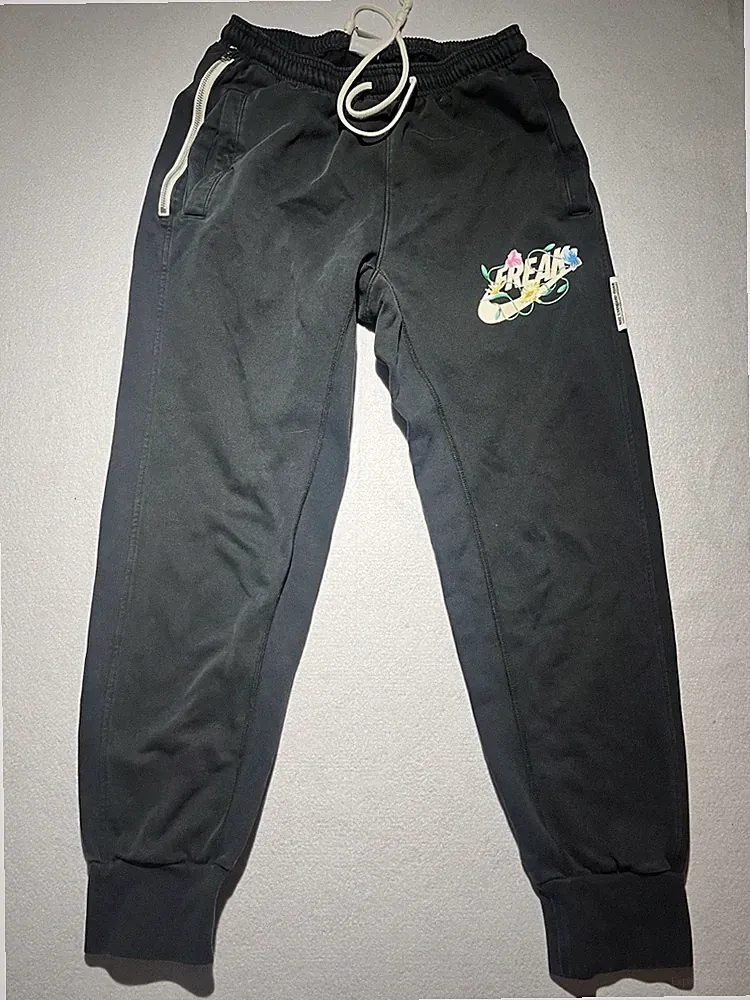 Nike Giannis Freak Jogger Sweatpant Mens Medium Black Floral Swoosh Dri-Fit