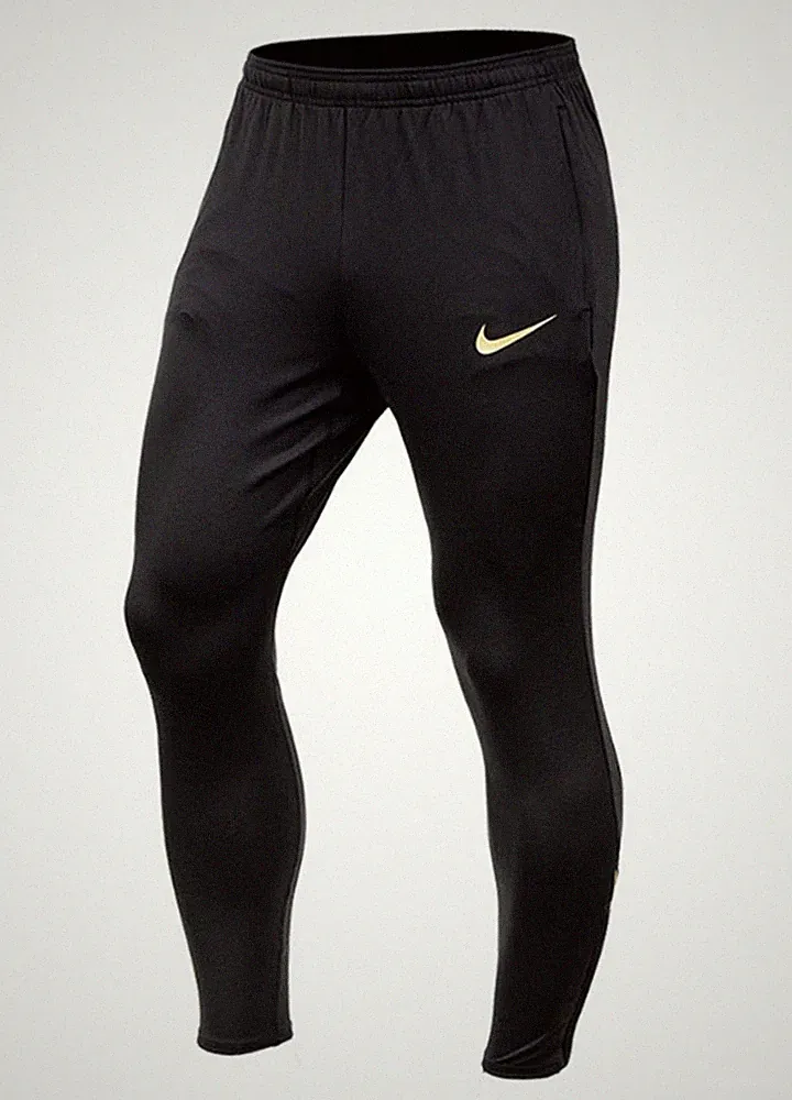 Nike Herren AS Dry Strike KPZ Hose Training Schwarz Gold Run Jogginghose FN24...