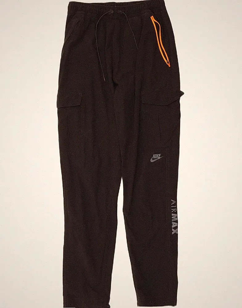 Nike Herren Graphic Jogginghose Cargo Hose Medium W30 L30 Schwarz Nylon JT08