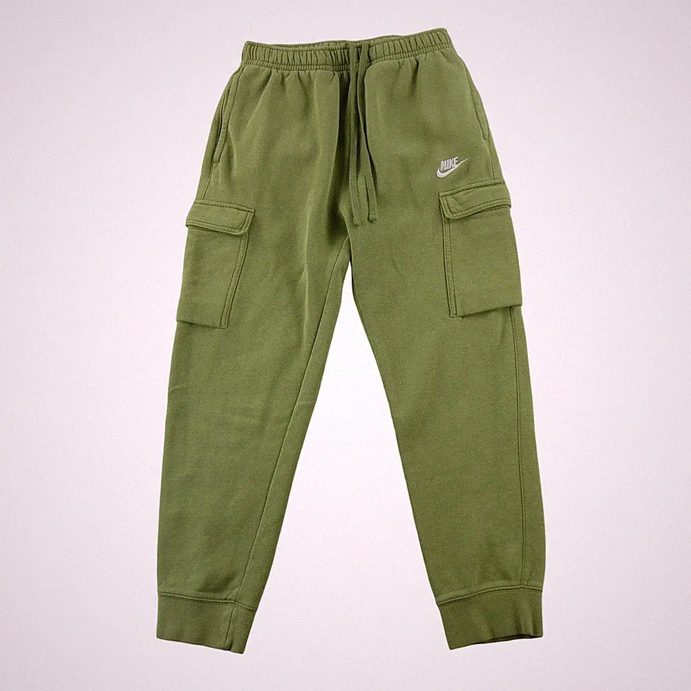 Nike Herren Jogginghose Fleece Cargo Grün Größe S #QWE1092