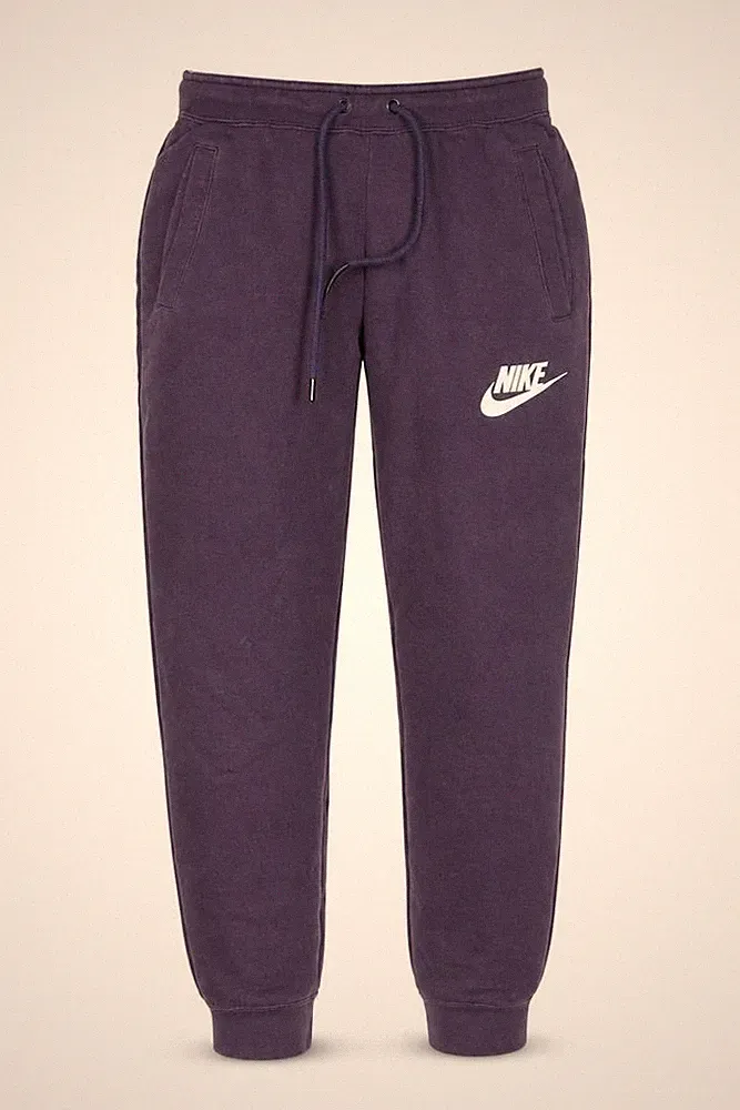 Nike Herren Jogginghose Größe S Lila Freizeit Gummibund Logo