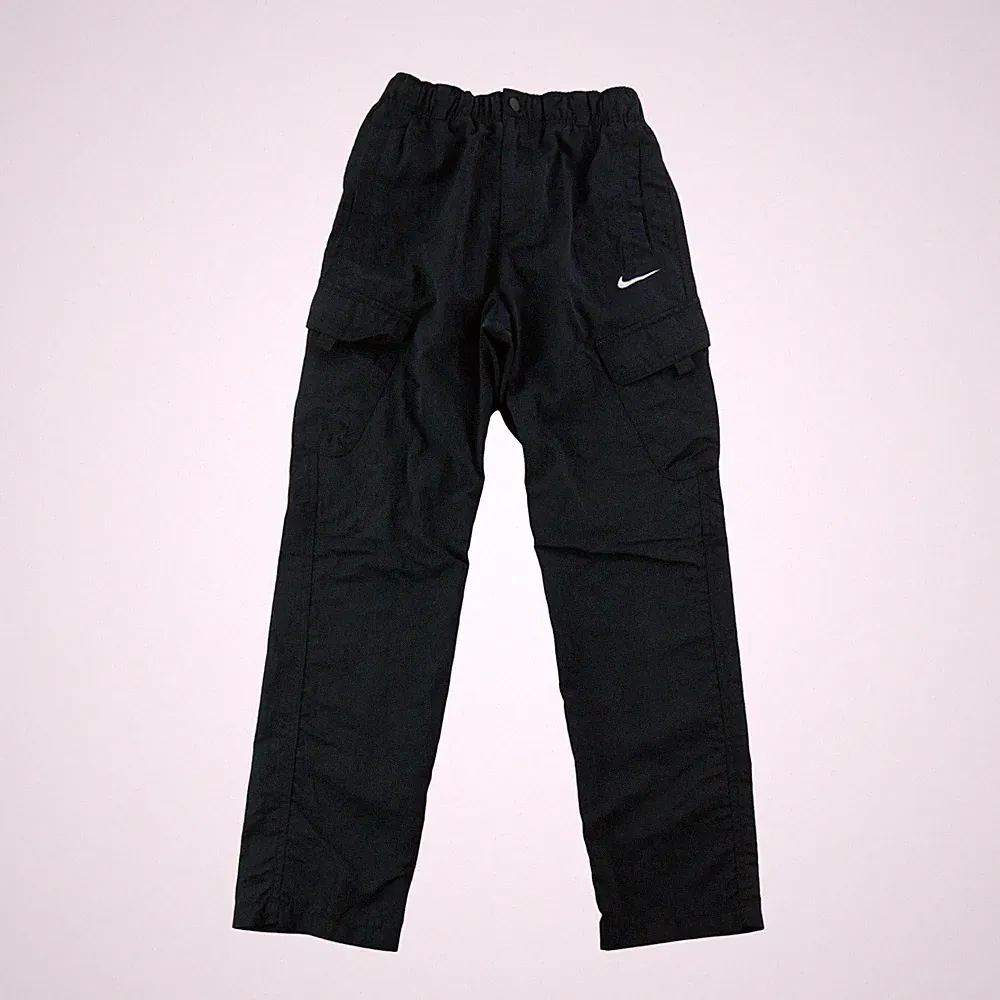 Nike Herren Nylon Jogginghose Schwarz Größe 14/16 ans #QWE7346
