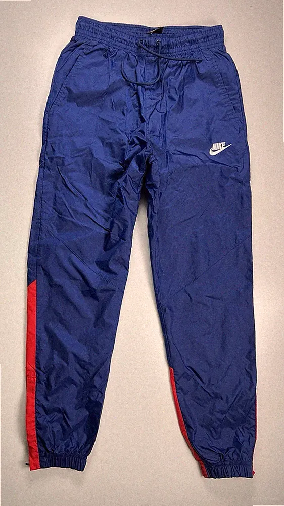 Nike Herren Trainings Hosen XS Blau Rot Jogginghosen Hosen Nylon Polyester Sport