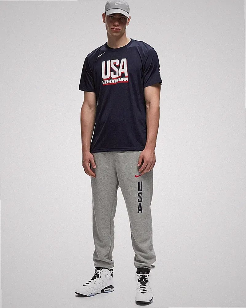 Nike Herren Trainingshose Team USA Basketball Grau FQ0309-063 Sport Neu M