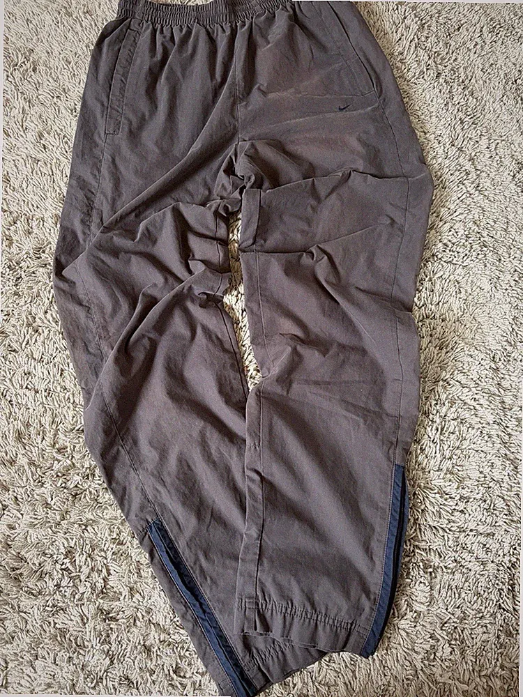 Nike Herren Trainingshose XL Grau/Blau Reißverschluss, Taschen