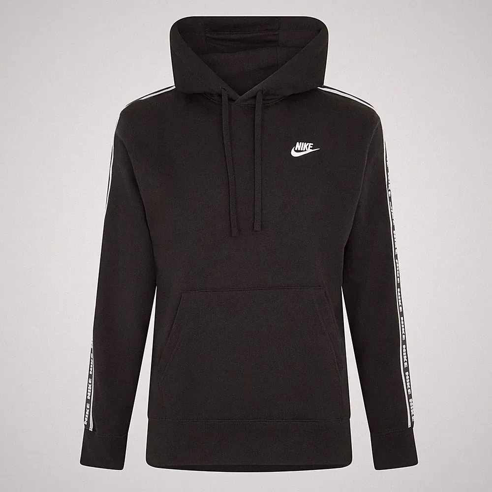 Nike Herren schwarz Essential Tape Fleece Kapuzenpullover XL neu mit Etikett C1092