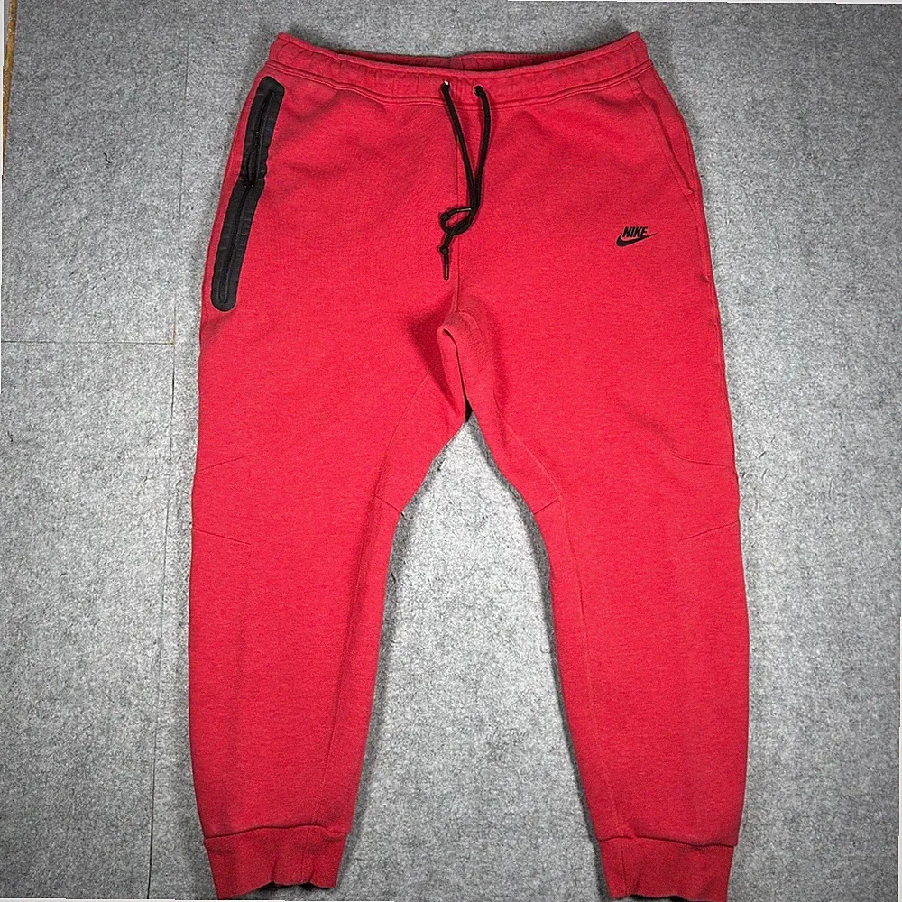 Nike Joggers Men XXL Red Tech Fleece FB8002-672 Athletic Gym Sweatpants