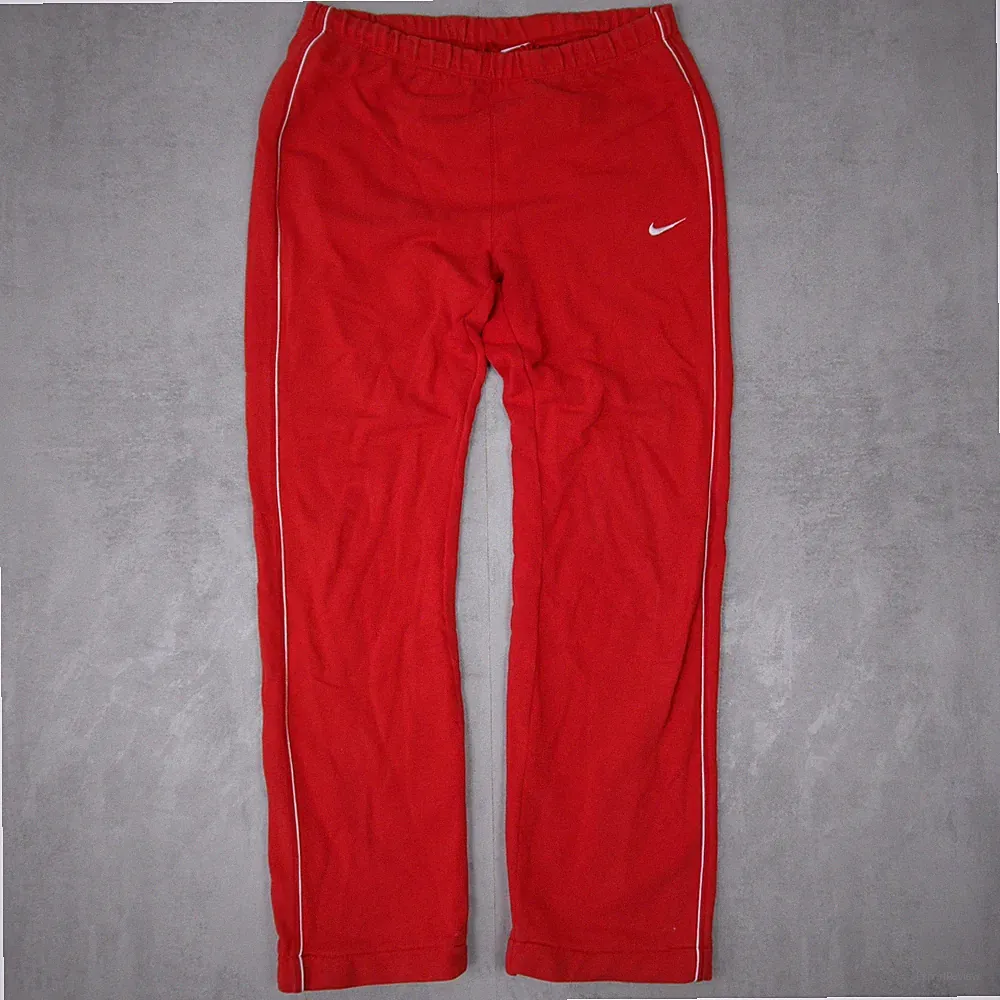 Nike Jogginghose Damen M Rot Straight Fit Retro Track Pants Casual Streetwear