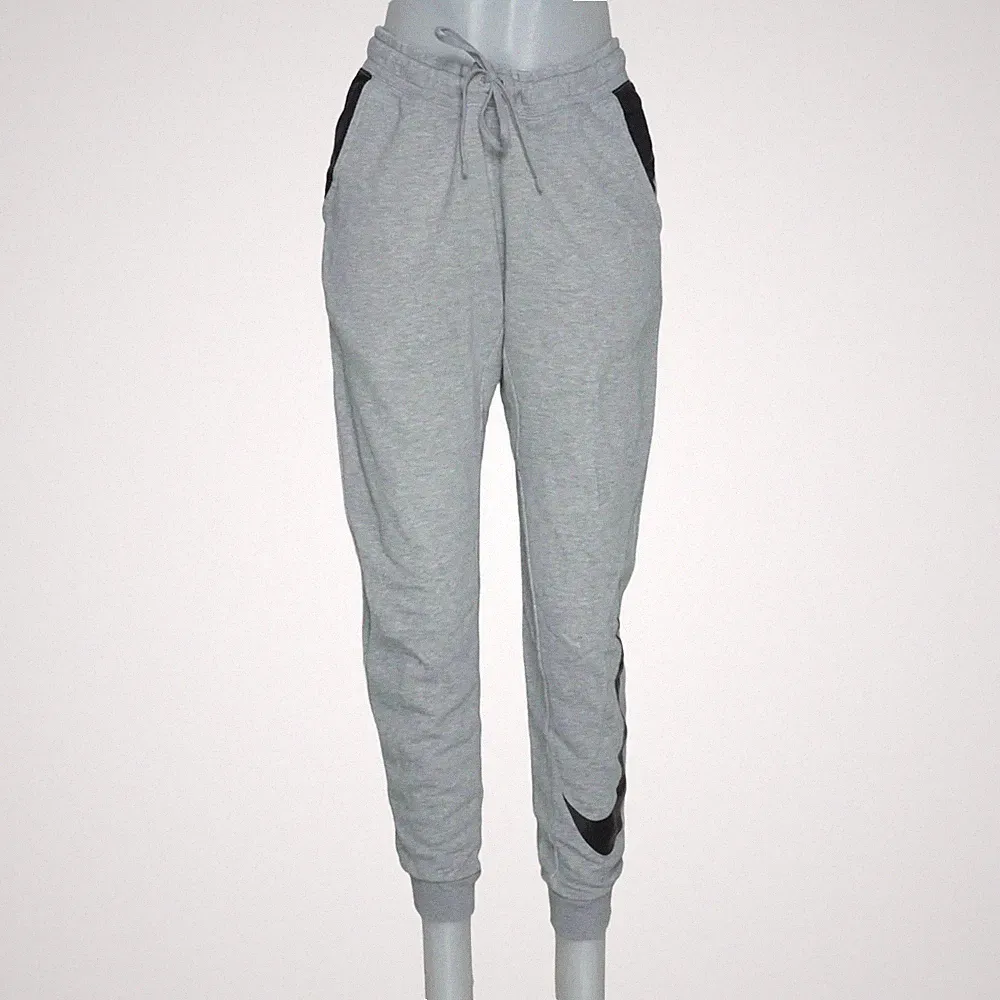 Nike, Jogginghose, Größe: 48, Grau/Schwarz, Baumwolle/Polyester, Print #fcB