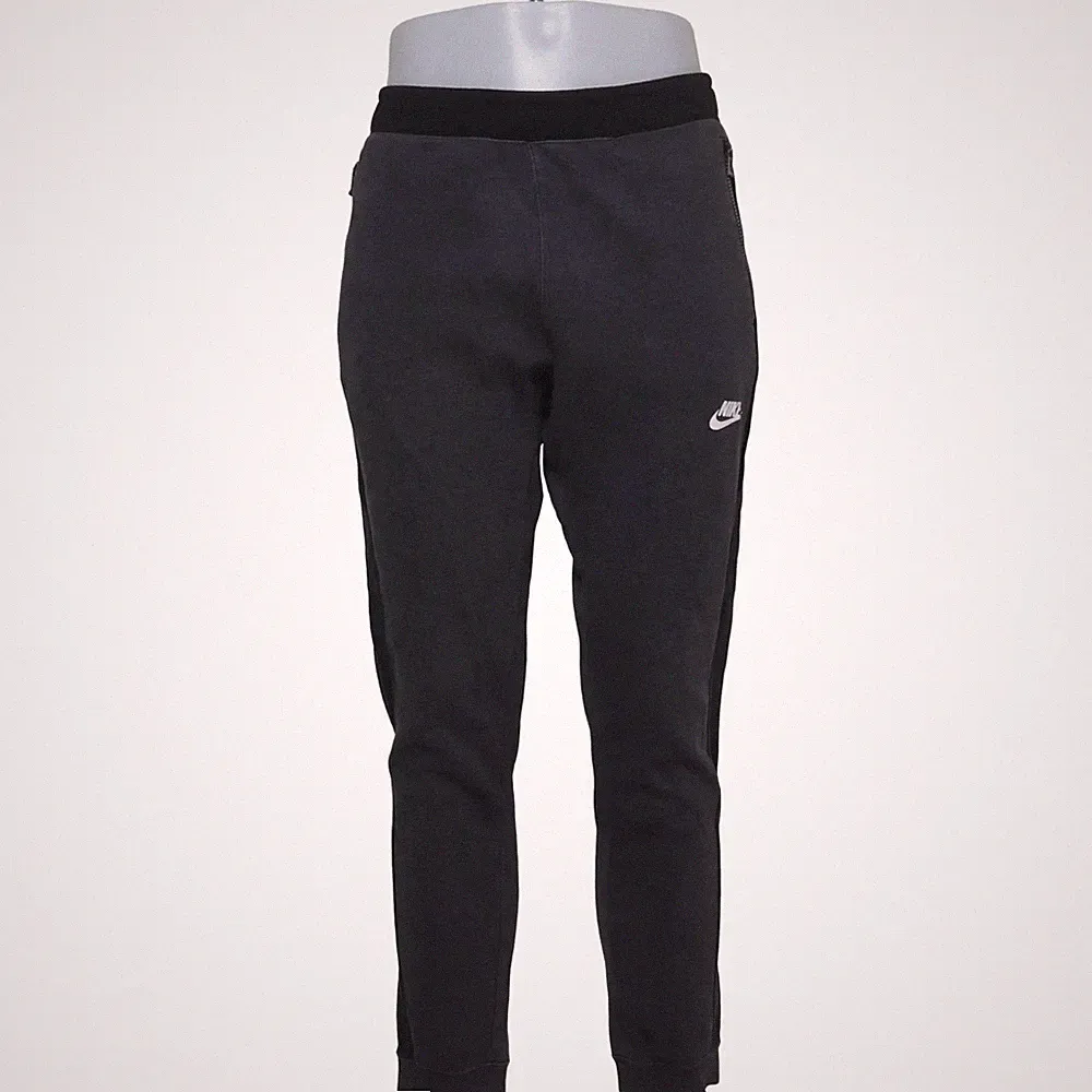 Nike, Jogginghose, Größe: M, Grau/Schwarz, Baumwolle/Polyester, Einfarbig #41y
