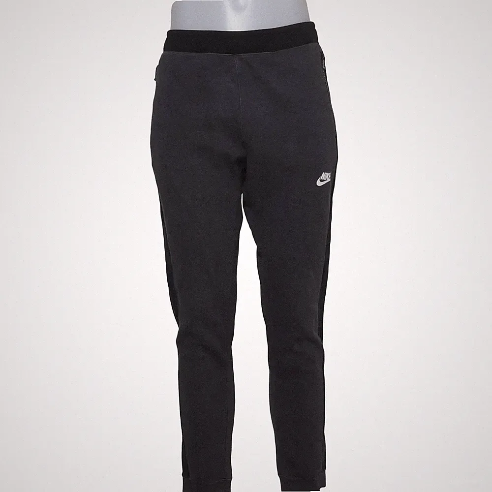 Nike, Jogginghose, Größe: M, Grau/Schwarz, Baumwolle/Polyester, Einfarbig #41y