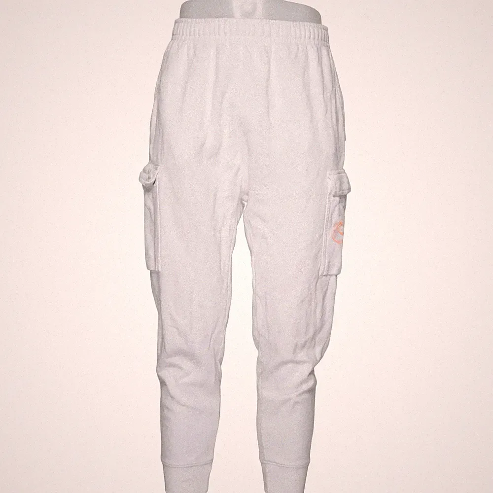 Nike, Jogginghose, Größe: M, Weiß, Baumwolle, Einfarbig, Sweat, Herren #XnM
