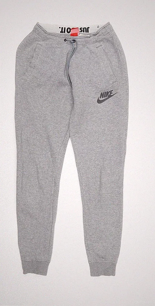Nike Jogginghose Herren Grau XS mit Logo und Kordelzug