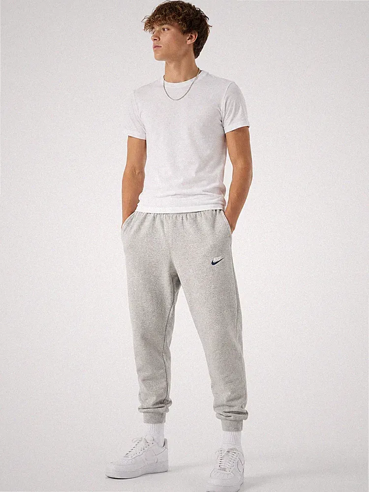 Nike Jogginghose Junior/Teen Small Grau Fleece Trainingshose Freizeit Sweatpants