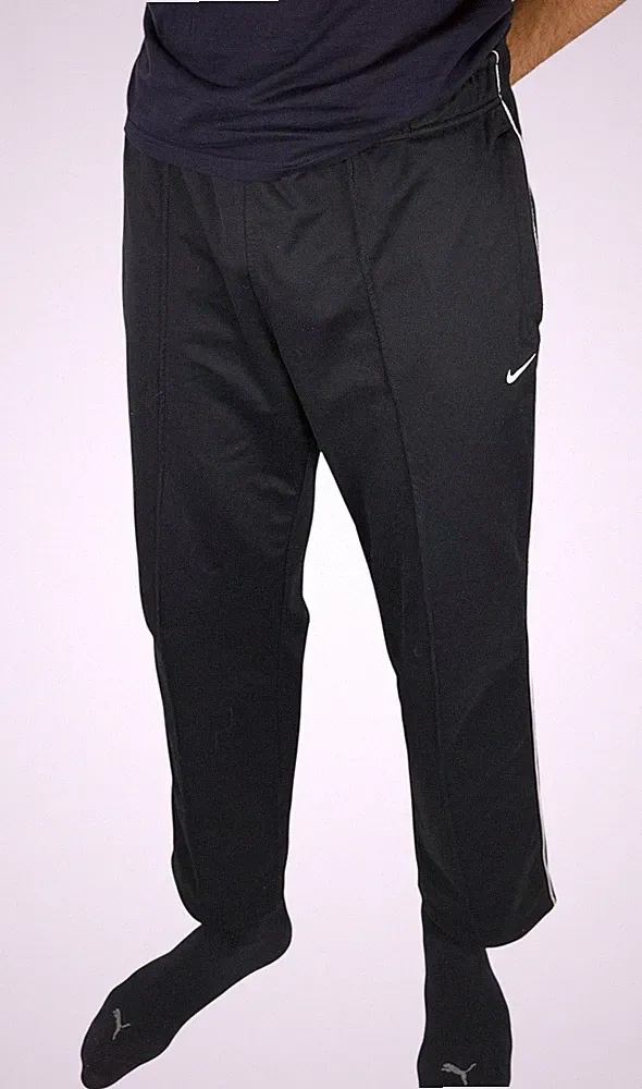Nike Jogginghose Polyester – Schwarz, Größe M, Baggy Fit Mini Swoosh