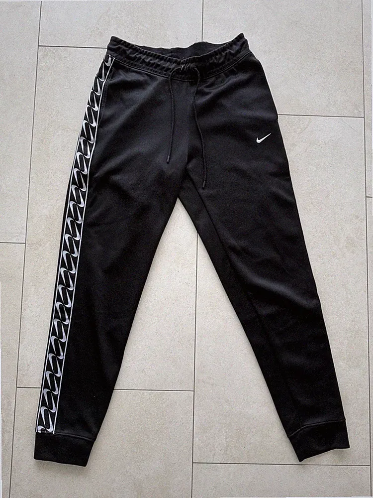 Nike Jogginghose S Schwarz Herren Damen Trainingshose Sporthose Swoosh Fußball
