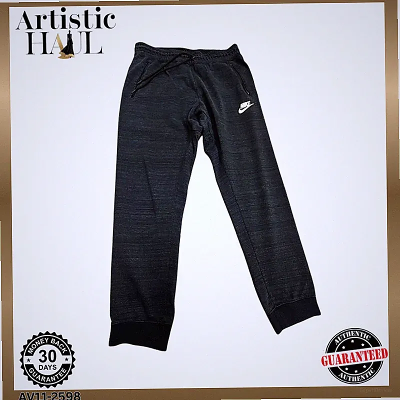 Nike Jogginghose Sweatpants Herren Grau XL Tapered Kordelzug
