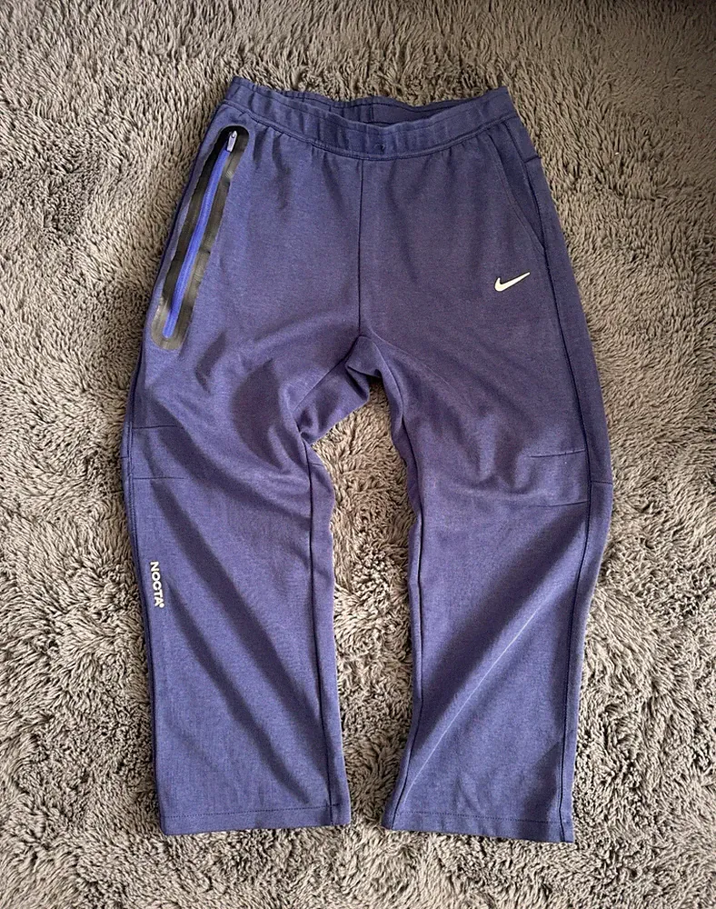 Nike NOCTA Herren Jogginghose Blau XL Baumwolle Kordelzug Taschen gerades Bein
