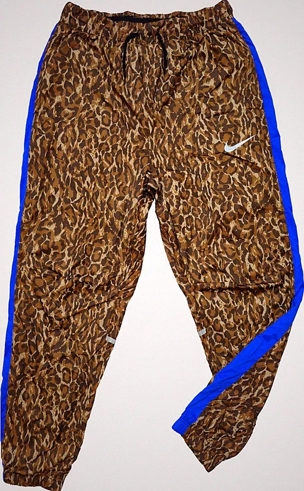 Nike Repel Jogginghose Hose Herren Braun Gepard Print Trainingshose Größe S T...