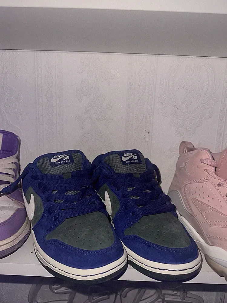 Nike SB Dunk Low Pro Herren Sneaker EU 38 Blau/Grün/Weiß Low Top