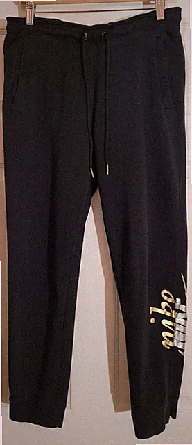 Nike Sweatpants Joggers Mens M Black Wind Rain Track Warm Sports