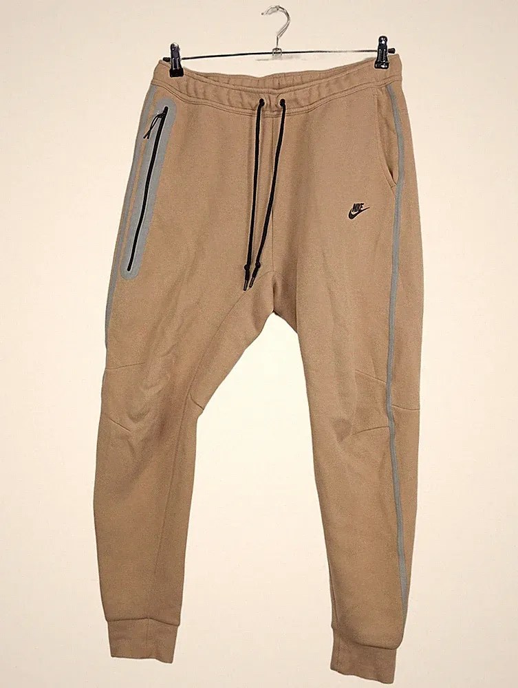 Nike Tech Fleece Jogginghose Herren Beige Gr. 50 L Sport Baumwolle