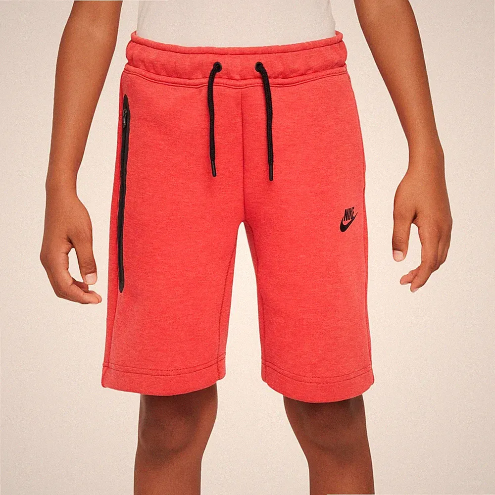 Nike Tech Pack Fleece Jogging Kurzhose FD3289 672 Kids Shorts Red 128-147CM S/M