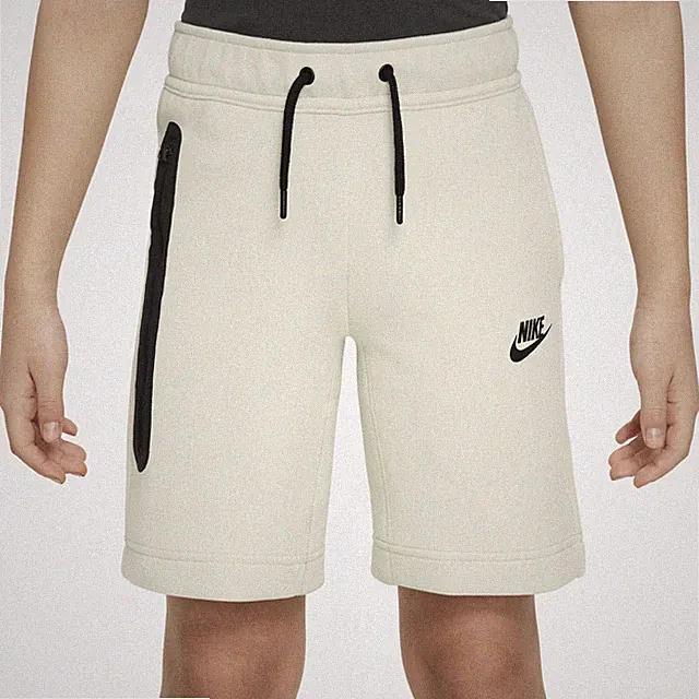 Nike Tech Pack Fleece Jogging Kurzhose Older Kids Shorts Beige FD3289 0201 L