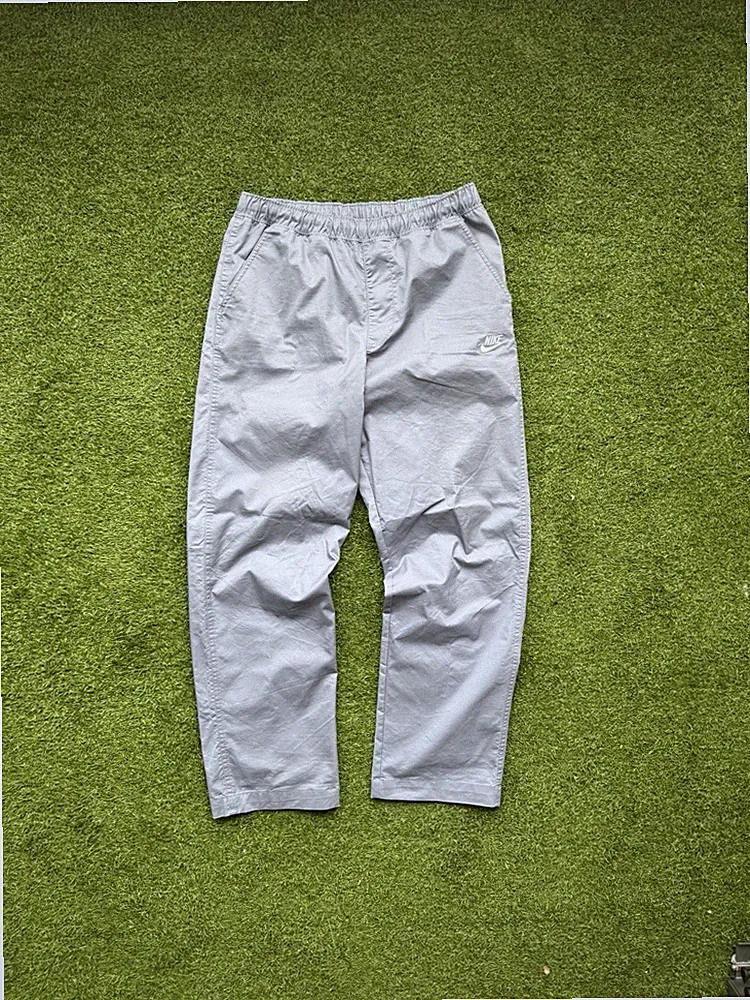 Nike Trackpants Grau Vintage Style - Jogginghose Nylon Hose Streetwear Unisex