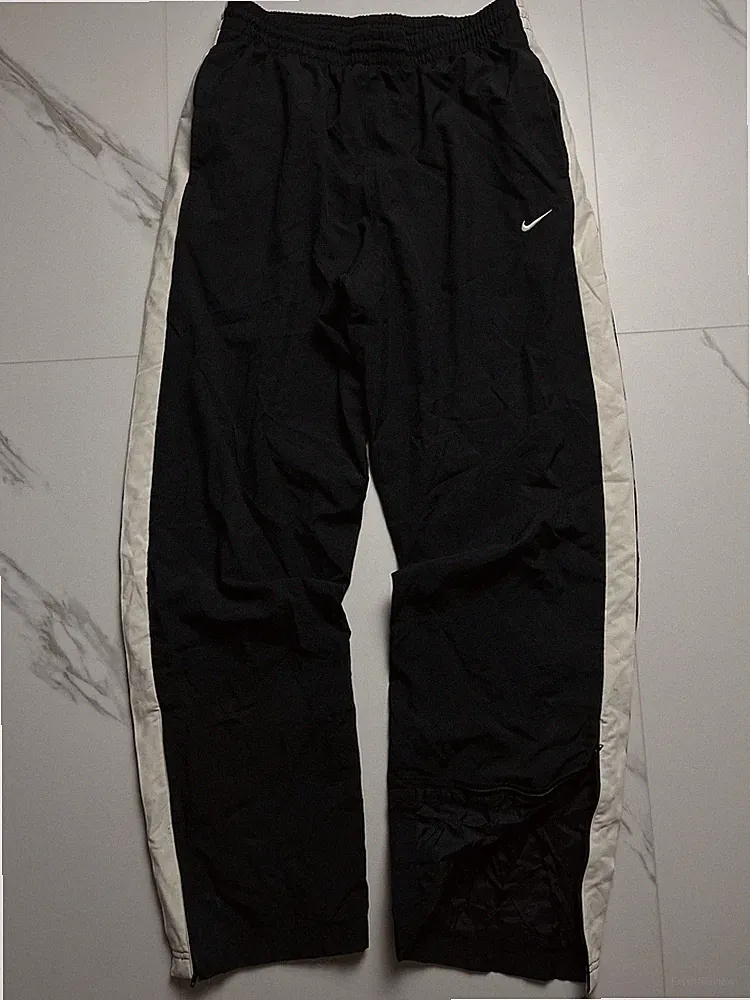 Nike Trackpants Open Leg Original Schwarz Baggy Trainingshose Herren S