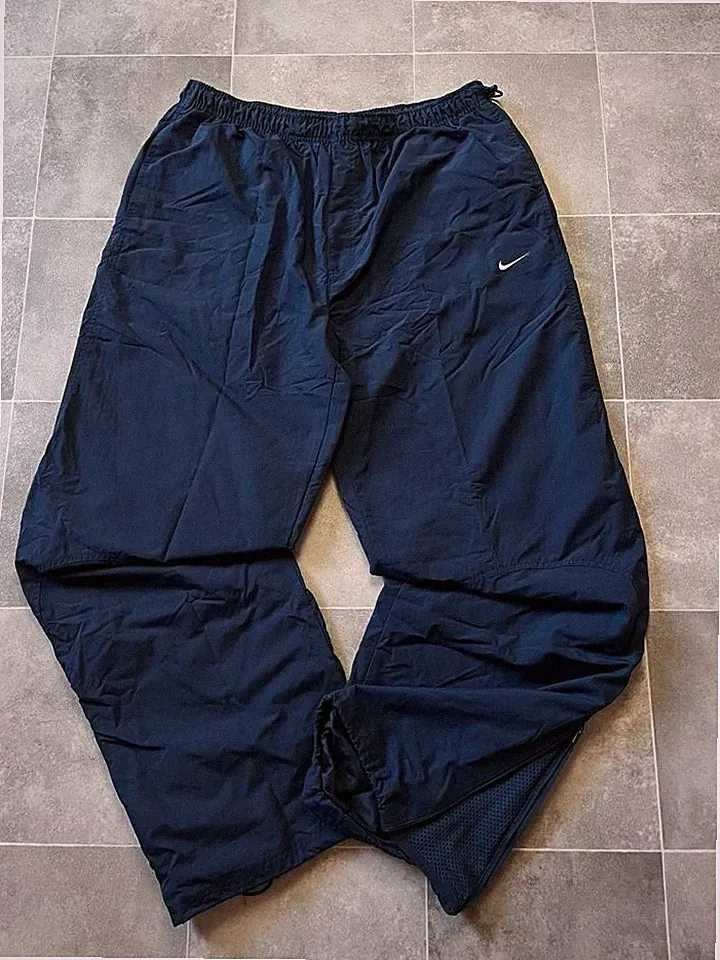 Nike Trackpants vintage baggy Jogger Herren Jogginghose dunkelblau/weiß Größe XL