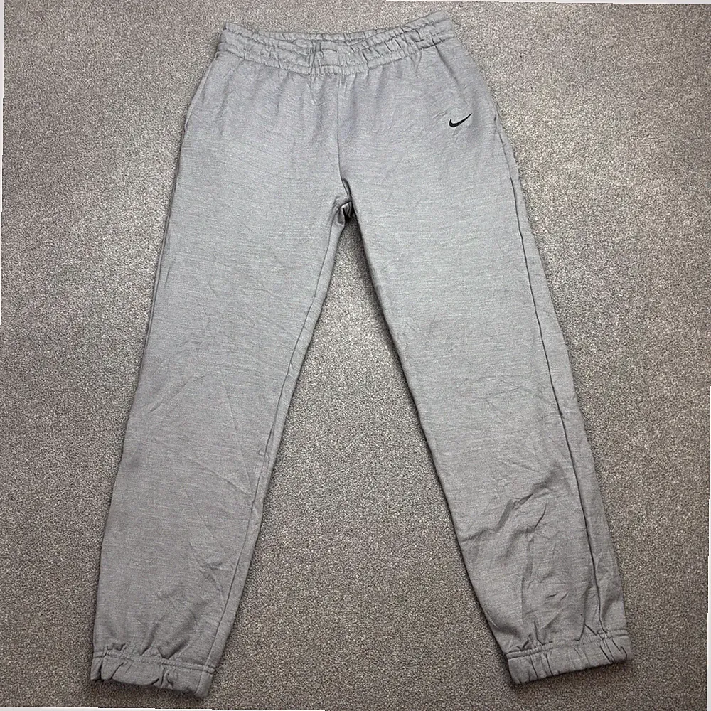 Nike Trainingshose Damen Small Grau Y2K Swoosh Baggy Hip Hop Fleece Jogginghose Lady
