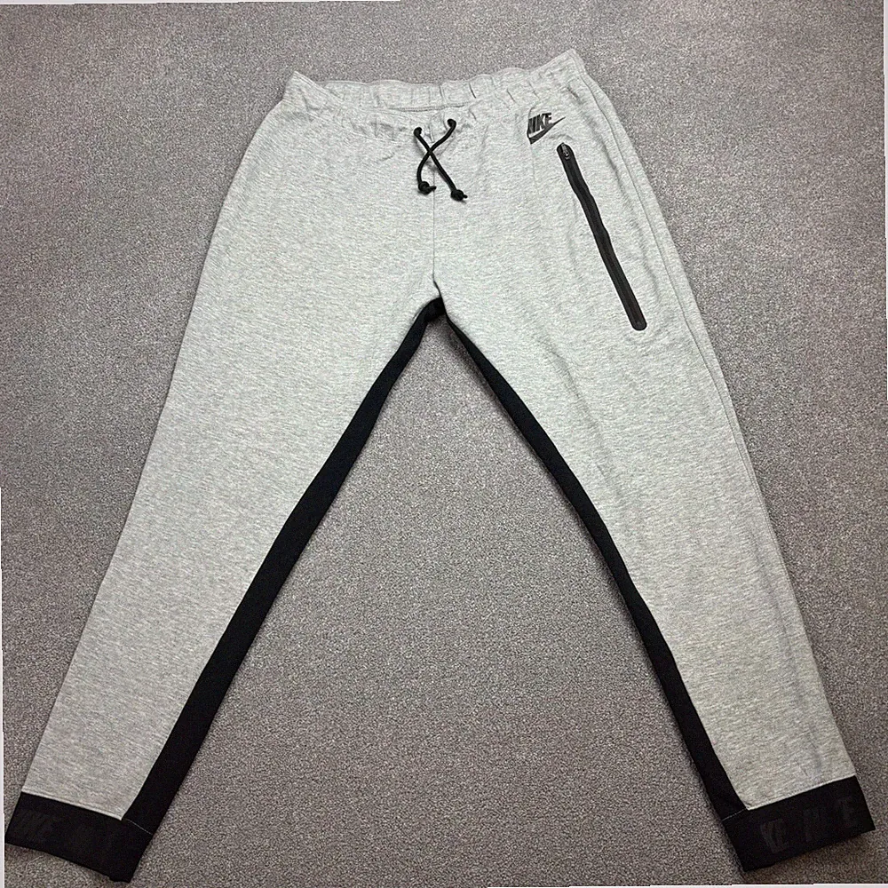 Nike Trainingshose Erwachsene Large Grau Swoosh Hip Hop Baggy Jogginghose Herren