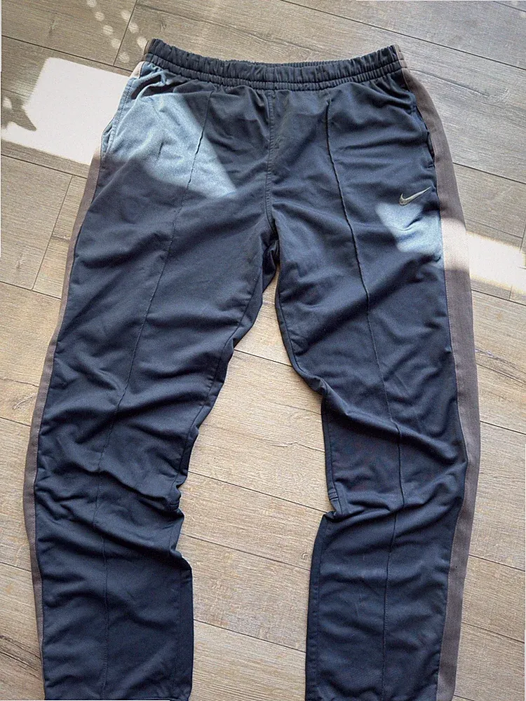 Nike Vintage Trackpants Jogginghose Herren L Navy Braun Swoosh 2000er