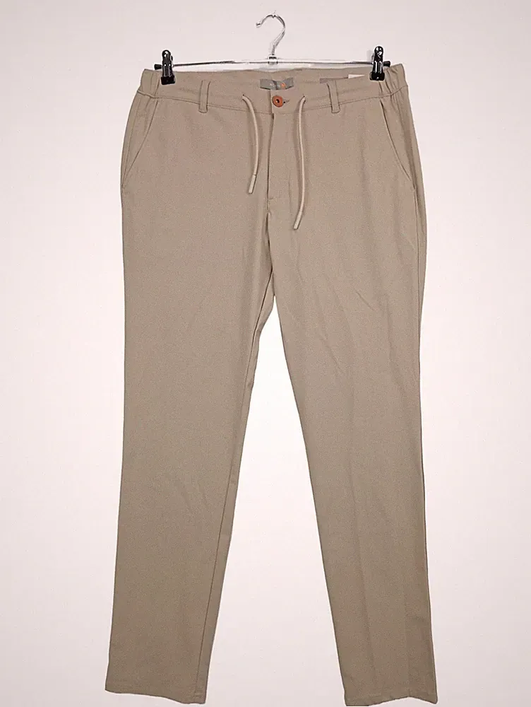 North 84 Herren Chino Jogginghose Beige Gr. 34 Stretch Komfort