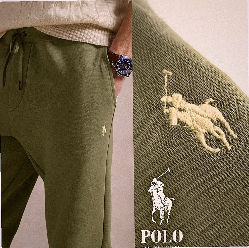 NP~165€ Polo Ralph Lauren Sweatpants, L, oliv double knit Jogginghose Loungewear