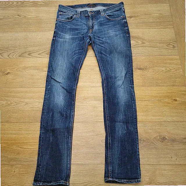 Nudie Jeans Tight Long John Jeans Herren W34 L34 Blau Slim Skinny Stretch Denim