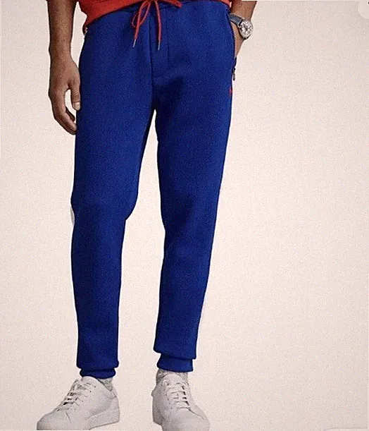 NWT POLO RALPH LAUREN Double Knit Cotton Blend Men’s Jogger Pant Blue Siz S $168