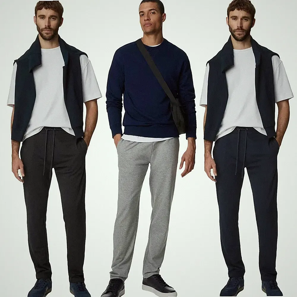 Offener Saum Jogginghose Herren Schlicht Fleece Jogging Hose