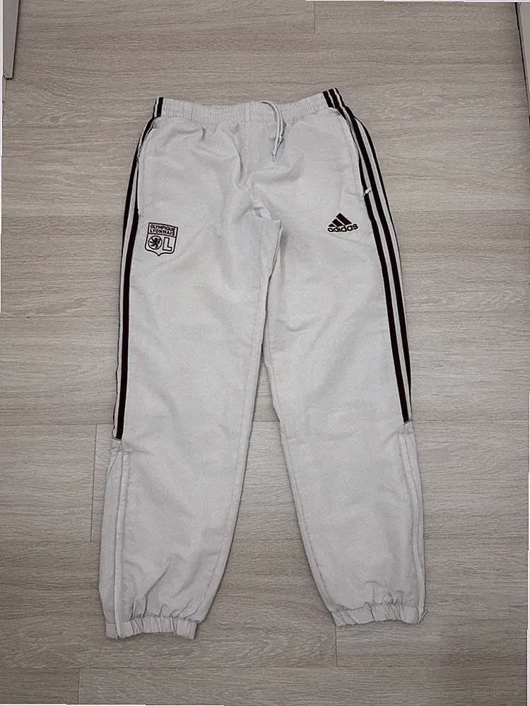 Olympique Lyonnais lyon Trackpants Vintage Retro 2011 Jogginghose Weiß Weinrot