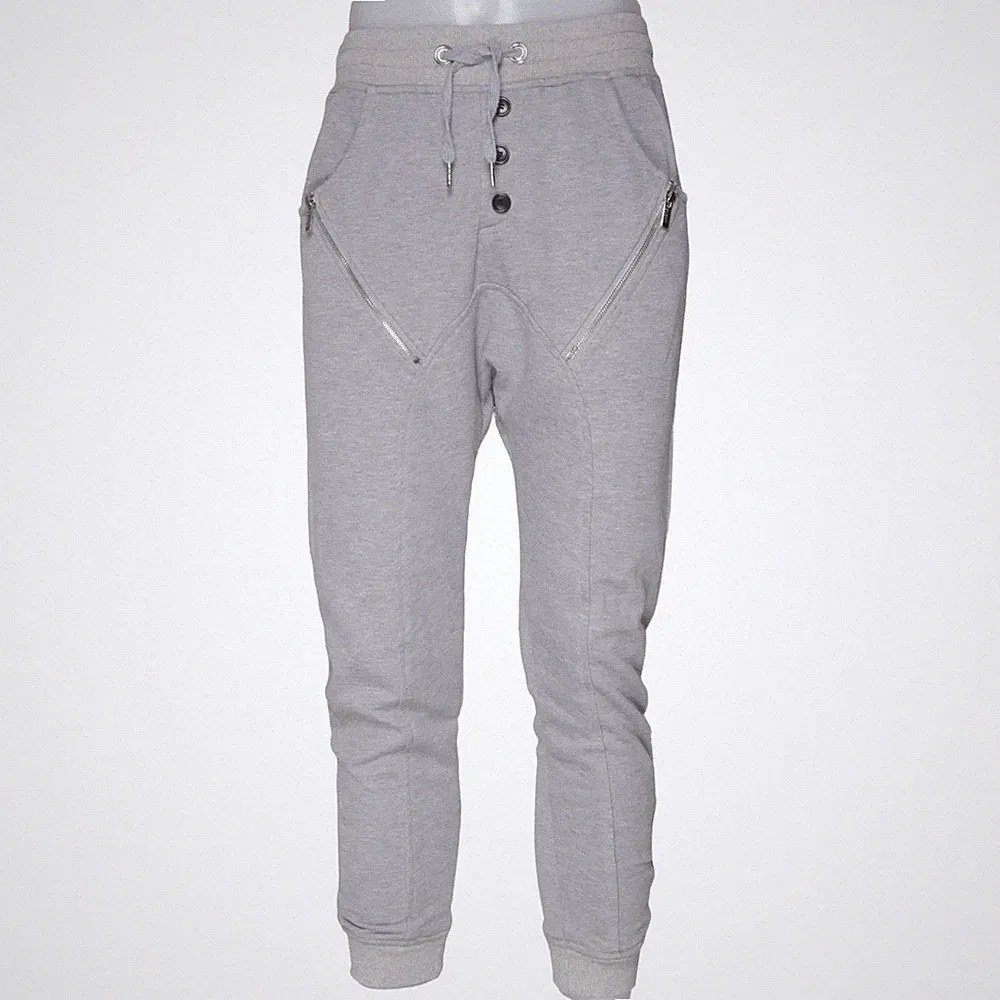 Ombre, Jogginghose, Größe: M, Grau, Einfarbig, Sweat, Herren #0jz