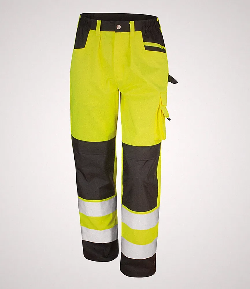 Orange Oder Gelb Signalfarbe Viele Taschen Polycotton Workwear Cargo Hose XS